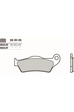 PASTILLAS TRASERAS BREMBO SINTERIZADAS 07BB28SP - BMW R 1100 R (95-) 1100CC Oferta Limitada