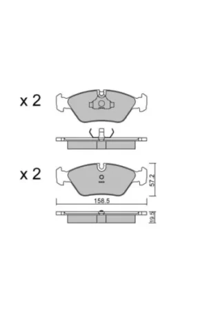Pastillas de freno delanteras GT2i Club para BMW Serie 3 (E30) M3 2.3i, 2.5i 1982-92 - Pinzas de freno Ate No Te Lo Pierdas