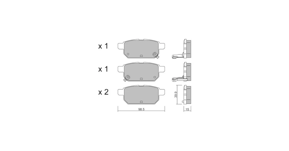 Solo Hoy Pastillas de freno traseras GT2i Club para SUZUKI Swift V 1.2 Hybrid, 1.4 Sport 2017-23 - Pinzas de freno Akebono